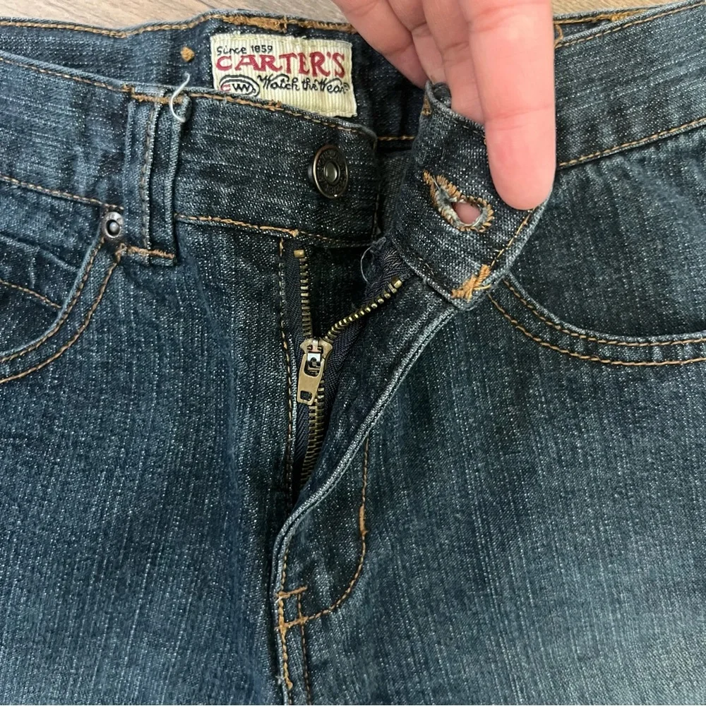 Vintage 90s Y2K Carter's Watch the Wear Youth Denim Shorts Jorts Size 7
